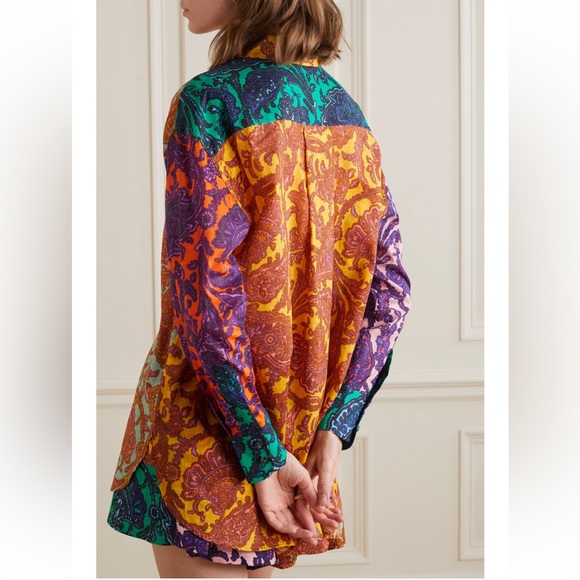 Zimmermann "Tiggy" Shorts And Top Set In Spliced Paisley Size Zimmermann 1 - Picture 7 of 9